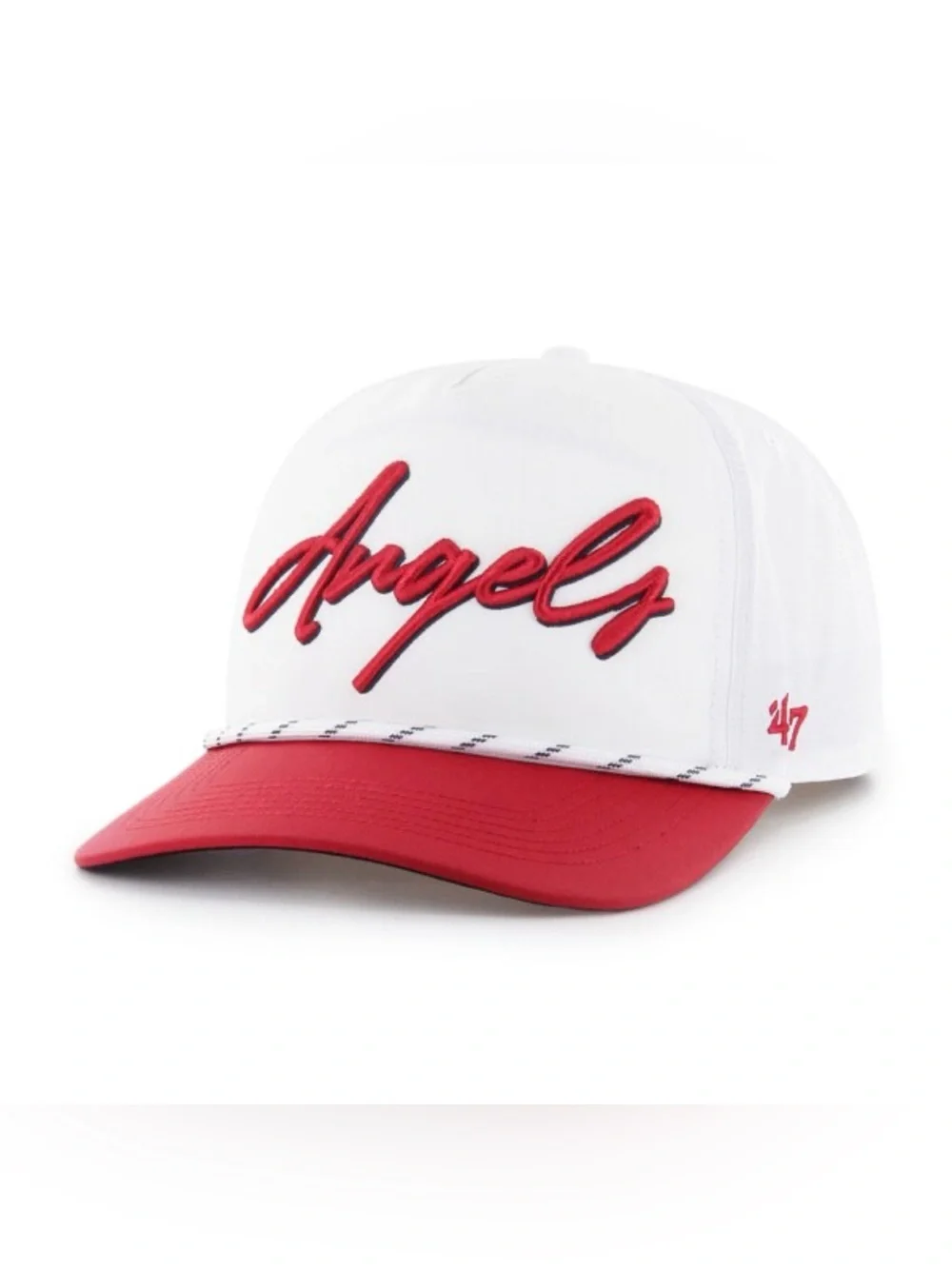 Los Angeles Men’s MLB Angels '47 White Chamberlain Hitch Adjustable Hat OSFA